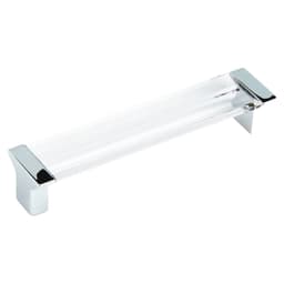 5-1/16" Positano Cabinet Pull, Polished Chrome/Clear