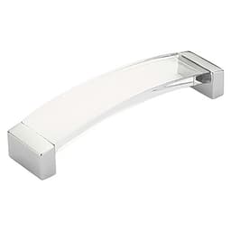 5-1/16" Positano Arch Cabinet Pull, Polished Chrome/Clear