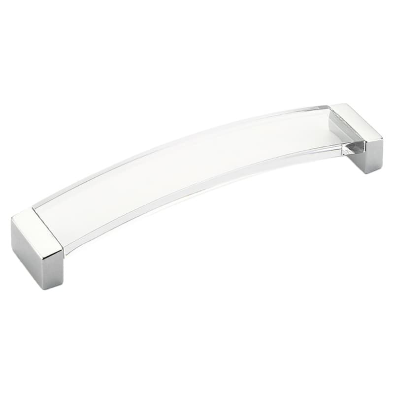 6-5/16" Positano Cabinet Pull, Polished Chrome/Clear