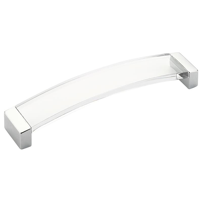 8-13/16" Positano Cabinet Pull, Polished Chrome/Clear