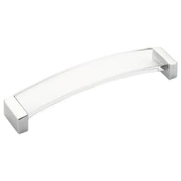 8-13/16" Positano Cabinet Pull, Polished Chrome/Clear