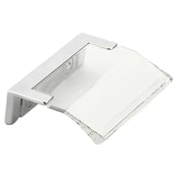 32mm Positano Edge Pull, Polished Chrome/Clear