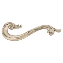5" French Court Left Side Handle Cabinet Pull, Monticello Silver