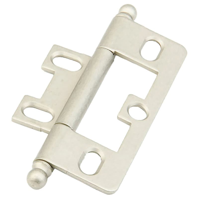 3" Non-Mortise Ball Tip Hinge, Distressed Nickel