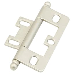 3" Non-Mortise Ball Tip Hinge, Distressed Nickel