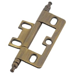 3-5/8" Non-Mortise Ball Tip Hinge, Antique Light Brass