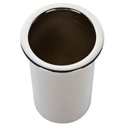 Round Large Curling Iron Holder, Polished Chrome
