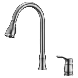 Hillwood Single-Handle Pull-Down Kitchen Faucet with Dual-Function Sprayer, Stainless Steel