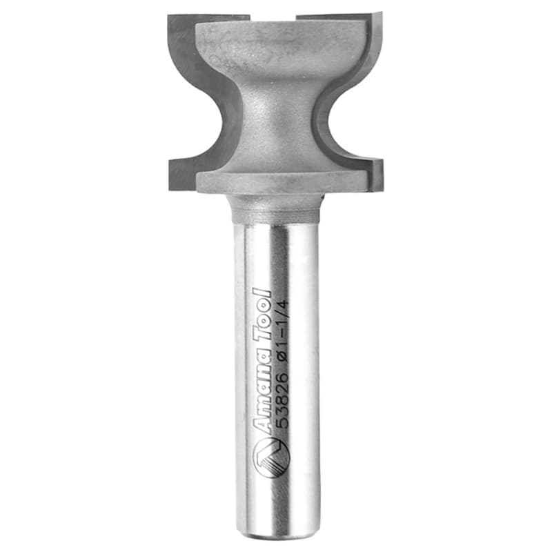 1-1/4" Dia x 1" Carbide Tipped Window Sill Edge 7/32" Radius, 1/2 Shank