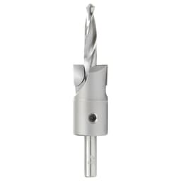 1" Dia x 3/8" Drill Dia Carbide Tipped Shankless Counterbore with Slow Spiral Drill, #24 Screw, 3/8" Drill Shank