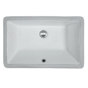 Vitreous China Undermount Single Bowl Vanity Sink, 21" x 13-3/8" x 5-1/2", Black