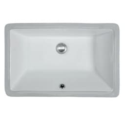 Vitreous China Undermount Single Bowl Vanity Sink, 21" x 13-3/8" x 5-1/2", Black