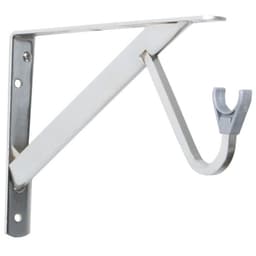 8" x 12" Closet-Pro HD Heavy Duty Shelf/Rod Bracket with Slide-Thru, Chrome Finish