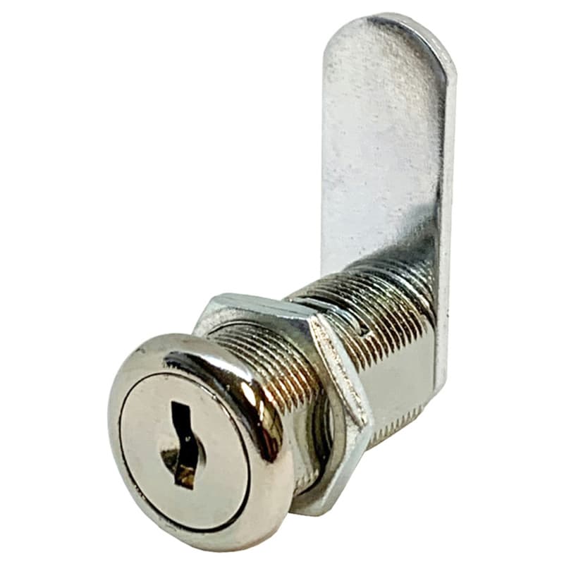 953 Disc Tumbler Cam Lock for Doors/Drawers Application, Bright Nickel, Custom Keyed