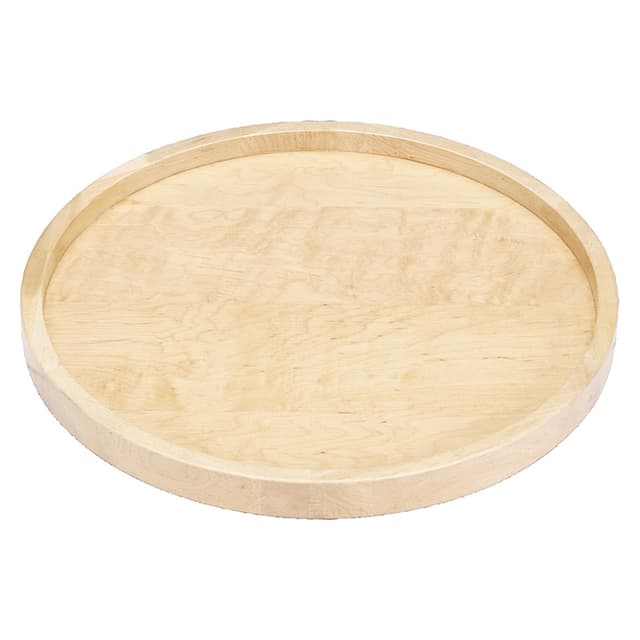 4WLS 32" Full-Circle 1 Tray Lazy Susan with Swivel Bearing, Natural Maple, Bulk (8/Box)