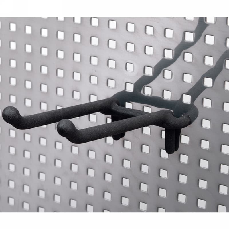 434 3" Extension Double Hook, Rubberized Black (5/Box)