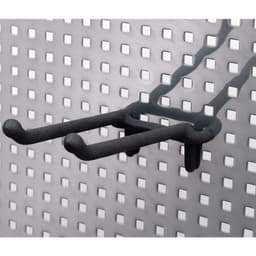 434 3" Extension Double Hook, Rubberized Black (5/Box)