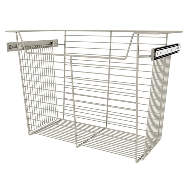 Sidelines CBSL 24" Wide Satin Nickel Closet Basket Pullout