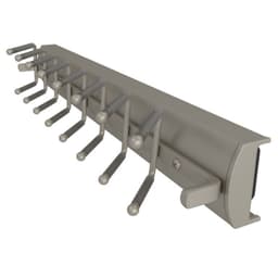 13-11/16" Sidelines Swivel Tie Rack, Satin Nickel Finish