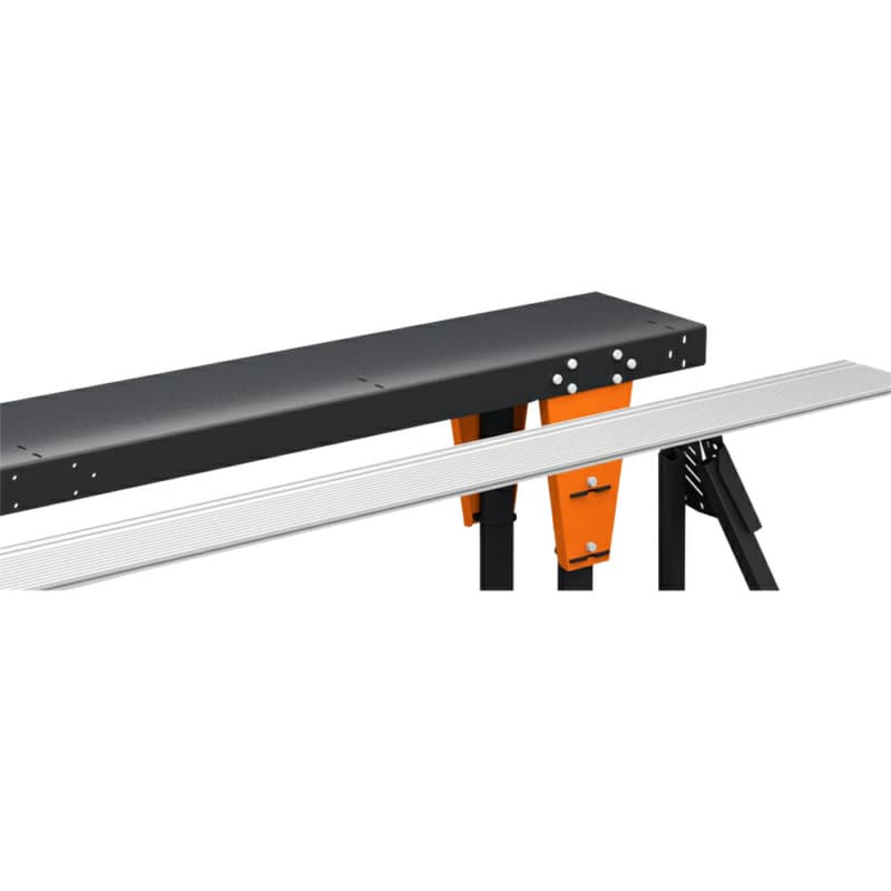 TigerStop TGTABNR10 10° Tilted Brackets Solid Material Handling Table 12' L x 14-11/25" W