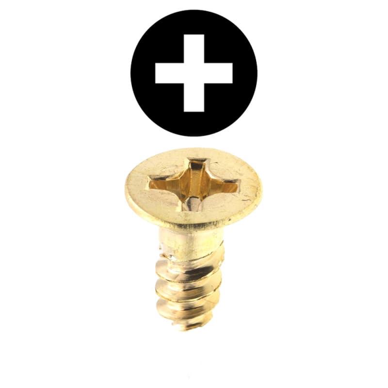 #6 x 1" Pan Head Hinge/Drawer Slide Screw, Phillips Drive Coarse Thread and Type 17 Auger Point, Antique Brass, Box of 1 Thousand by Youngdale Mfg.