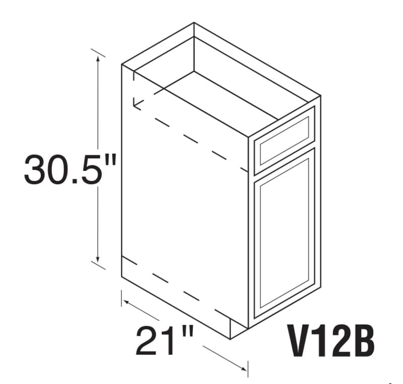 BATHROOM VANITY CABINET GRAY, WCV12B