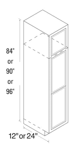 BROOM CABINET GRAY, WC18BRB