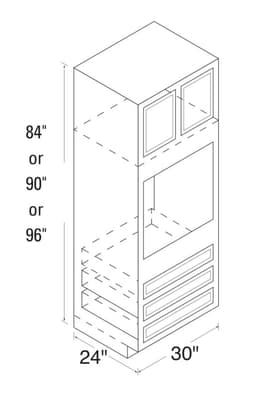 RANGE & SINK BASE CABINET GRAY, WC33RBS