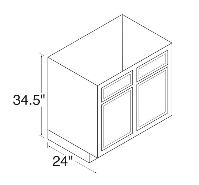 Range and Sink Base, DWhite