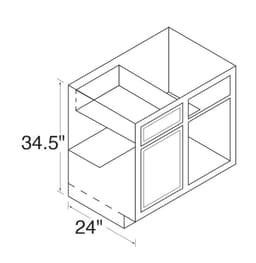 BASE CORNER CABINET GRAY, WC42BC