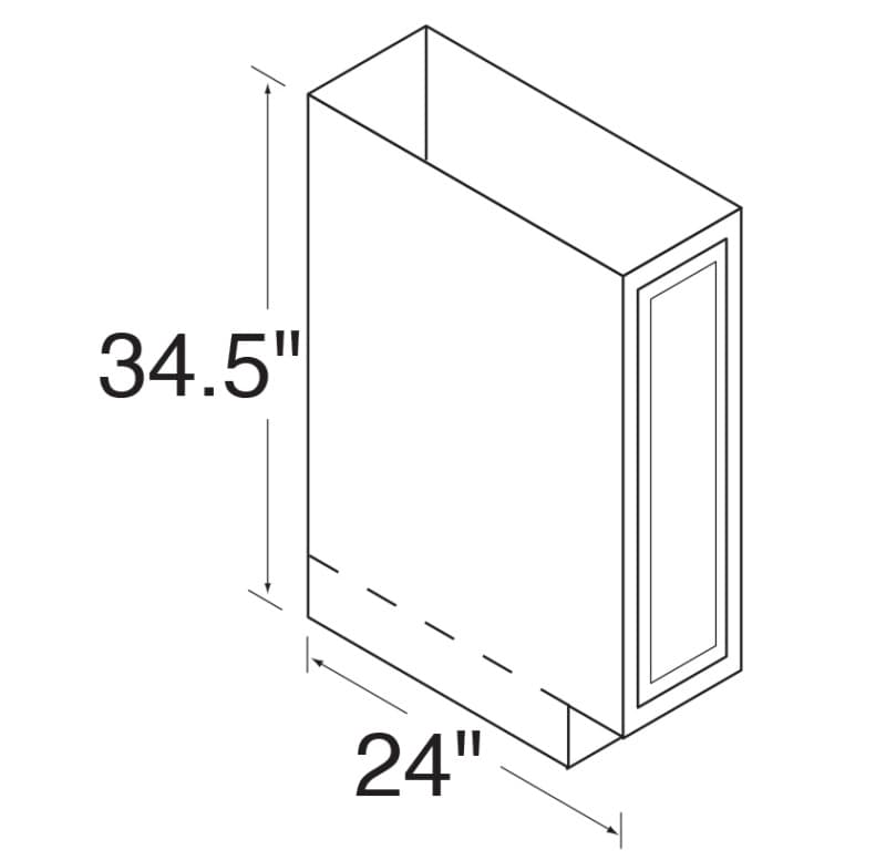 KITCHEN BASE CABINET GRAY, WC9T