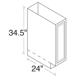 KITCHEN BASE CABINET GRAY, WC9T