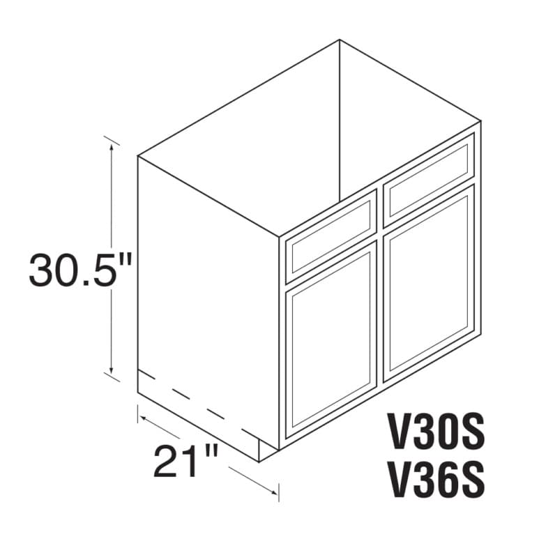 BATHROOM VANITY CABINET GRAY, WCV30S