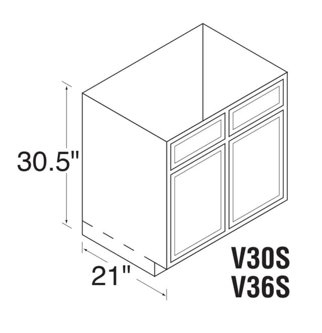 BATHROOM VANITY CABINET GRAY, WCV30S