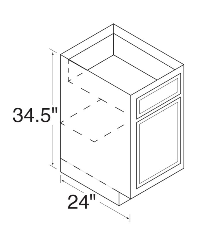 KITCHEN BASE CABINET GRAYS, WC12B