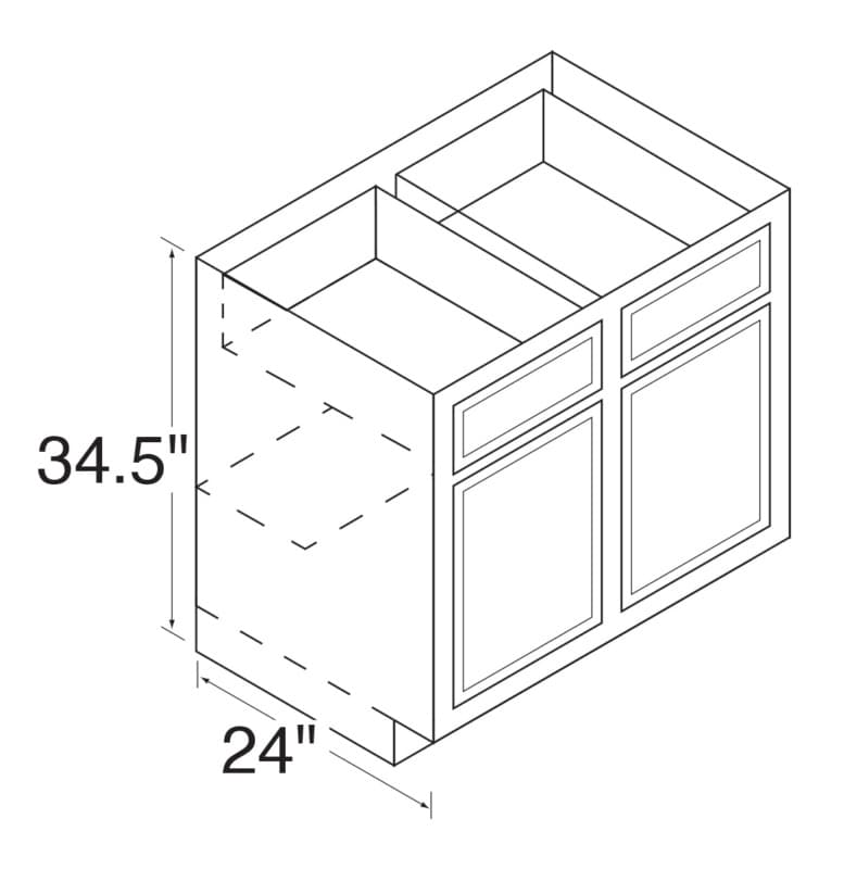 KITCHEN BASE CABINET GRAY, WC33B