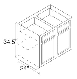 KITCHEN BASE CABINET GRAY, WC30B