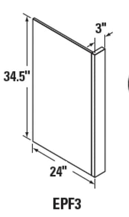 1.5â€WX96 HX24â€D REF PNL 1.5 STILE GRY, WCREF-EPF