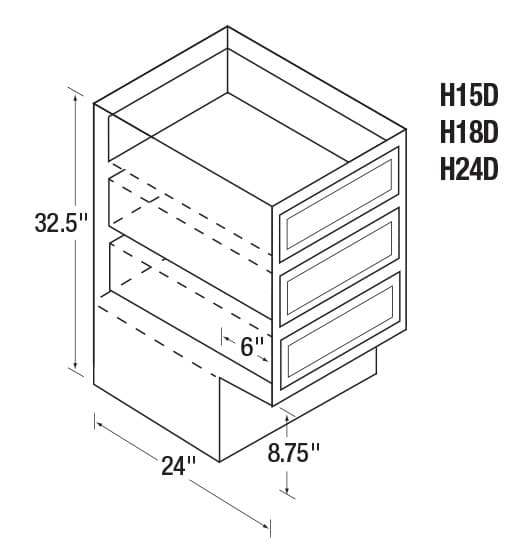Drawer Base - Handicap, DWhite
