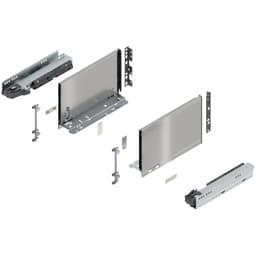 11" Legrabox Drawer System C Height, 7", 125lb Capacity Full-Extension with BLUMOTION, Stainless Steel