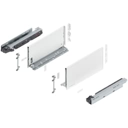 14" Legrabox Drawer System C Height, 7", 125lb Capacity Full-Extension with BLUMOTION, Silk White