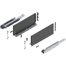 18" Legrabox Drawer System C Height, 7", 125lb Capacity Full-Extension with BLUMOTION, Orion Gray