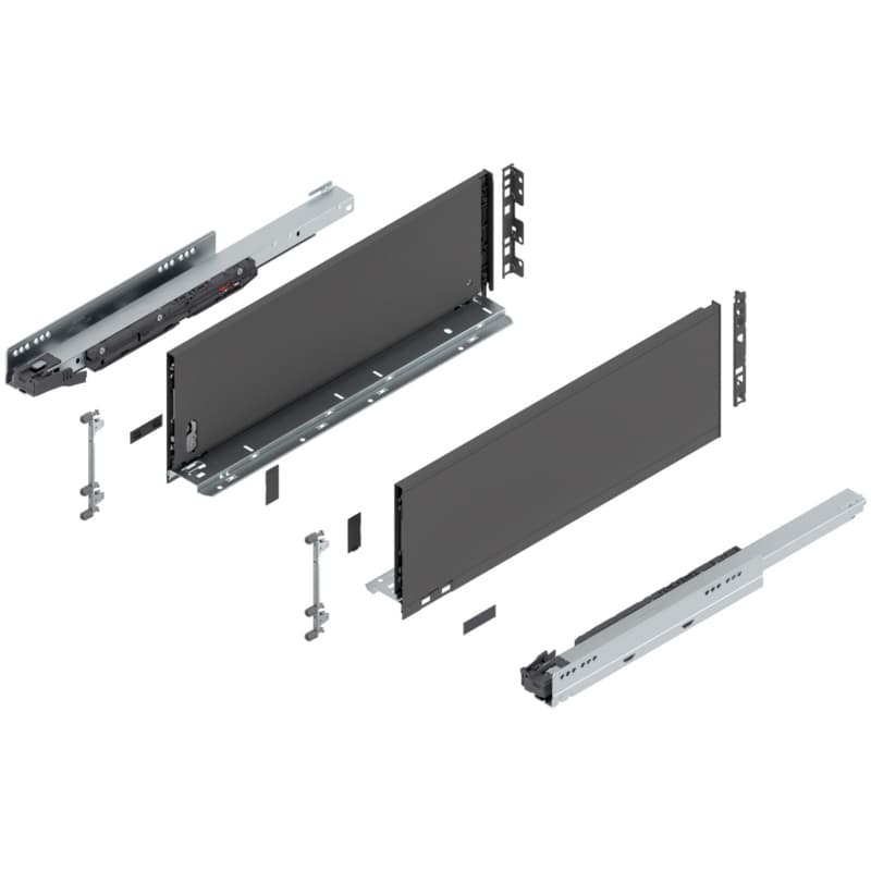20" Legrabox Drawer System C Height, 7", 125lb Capacity Full-Extension with BLUMOTION, Orion Gray