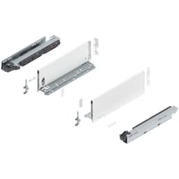 14" Legrabox Drawer System K Height, 5-1/16", 125lb Capacity Full-Extension with BLUMOTION, Silk White