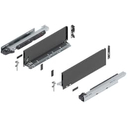 16" Legrabox Drawer System K Height, 5-1/16", 125lb Capacity Full-Extension with BLUMOTION, Orion Gray