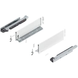 16" Legrabox Drawer System K Height, 5-1/16", 125lb Capacity Full-Extension with BLUMOTION, Silk White