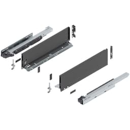 18" Legrabox Drawer System K Height, 5-1/16", 125lb Capacity Full-Extension with BLUMOTION, Orion Gray