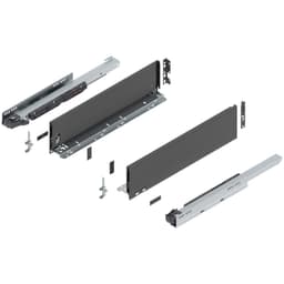 20" Legrabox Drawer System K Height, 5-1/16", 125lb Capacity Full-Extension with BLUMOTION, Orion Gray