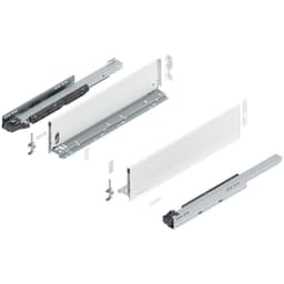 20" Legrabox Drawer System K Height, 5-1/16", 125lb Capacity Full-Extension with BLUMOTION, Silk White