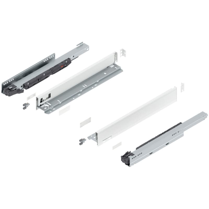 18" Legrabox Drawer System N Height, 2-5/8", 125lb Capacity Full-Extension with BLUMOTION, Silk White
